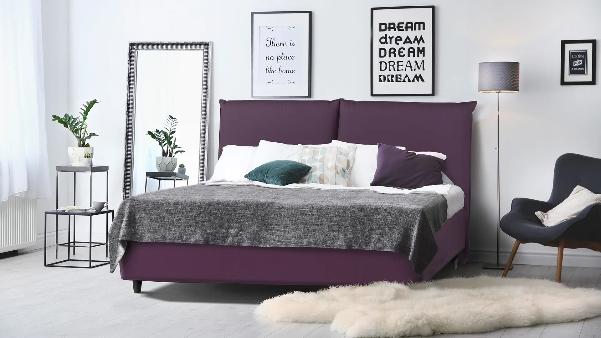 Tăblie de pat dormitor tapițat, confort și design elegant