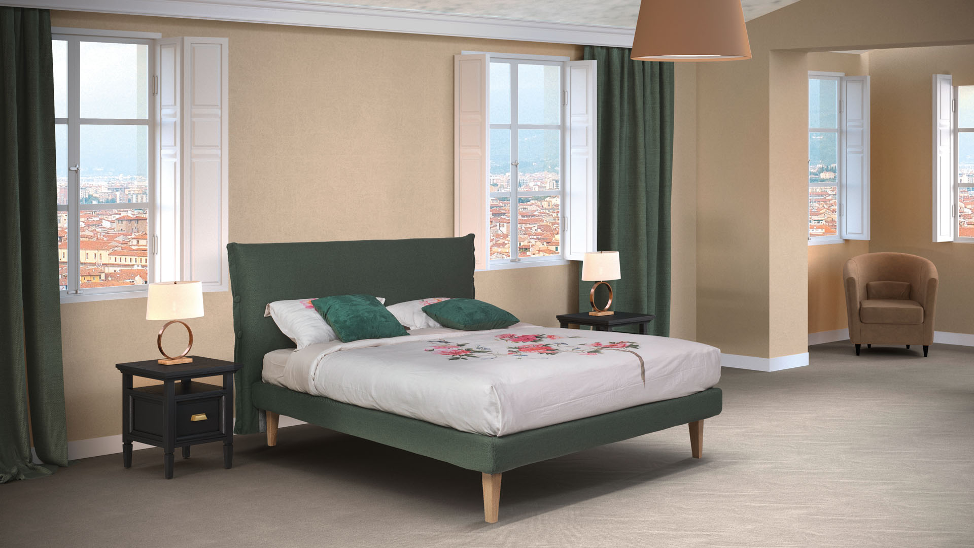 Pat clasic de la THE BED cu design minimalist și aspect aerisit